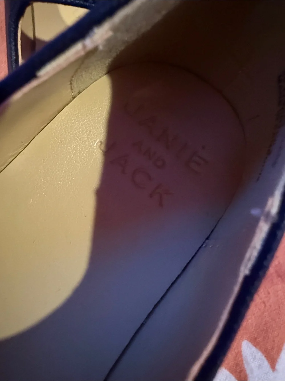 Janie and Jack Girls Navy Mary Jane Dress Shoes with White Flower Accent